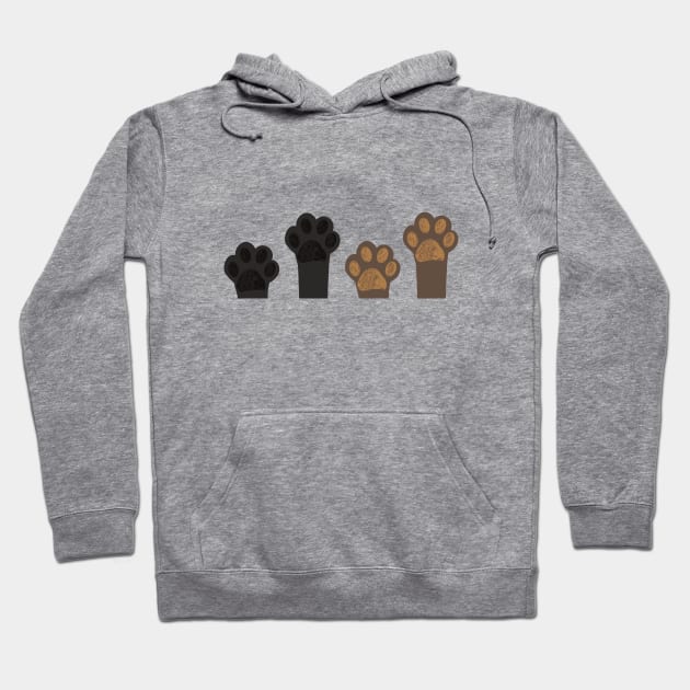 Cute dog&cat paw prints Hoodie by GULSENGUNEL